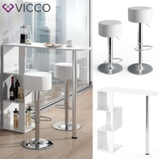 TaTable de bar VICCO VINCENT blanche, comptoir de bar, table mange-debout