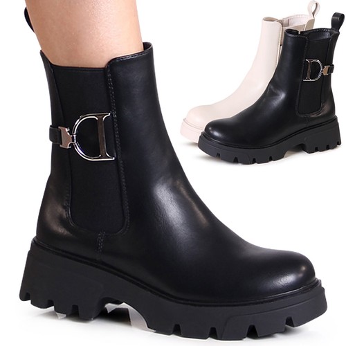 Bottes chelsea talon plat - talon,