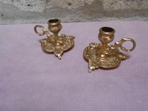 Paire petits bougeoirs - paire,