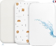 Drap Housse Cododo (Set de 2) + 1 Protège Matelas Impermeable avec Elastique - 