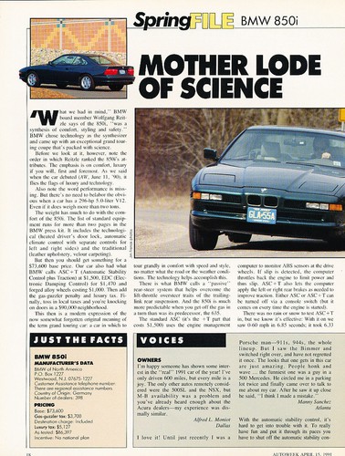 1990 1991 bmw 850i - 850i,
