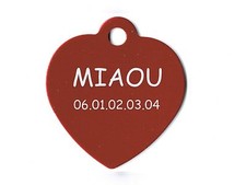 medaille gravee chien ou chat