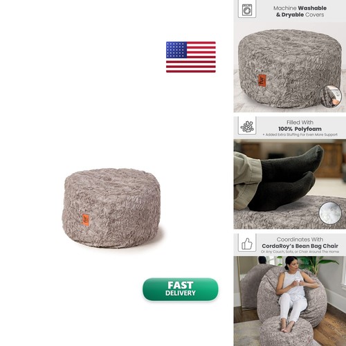 Cordaroy faux fur bean bag - faux,