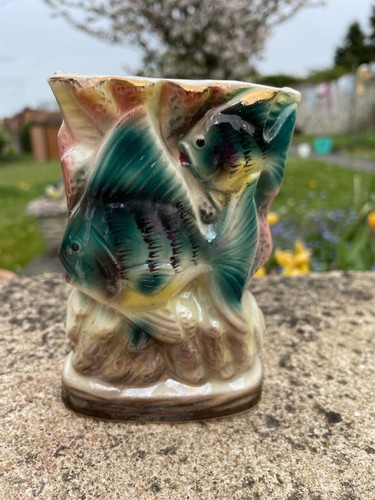 Ancien petit vase barbotine - vase, en
