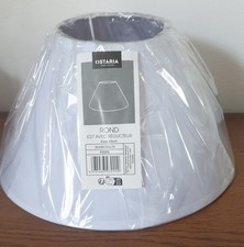 ABAT JOUR neuf rond tissu blanc OSTARIA