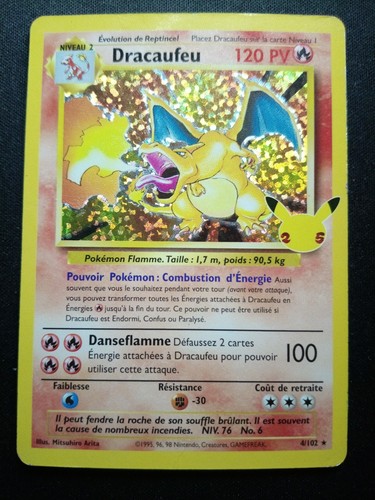 Carte pokémon dracaufeu 102 - carte, 4/102
