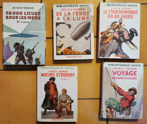 Lot livres jules verne - de,