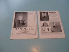 2 ADVERTISEMENTS PRESS LUMINAIRES PERZEL DESIGN 