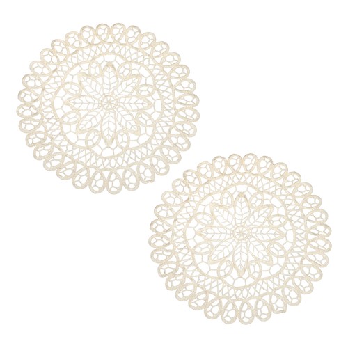 Napperons ronds dentelle - en,