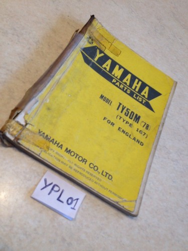 Yamaha parts list ty50 - parts,