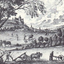 Agriculture Ploughing - Plough Craft - Antique Engraving - 1964 Reissue