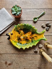 assiette poisson, barbotine