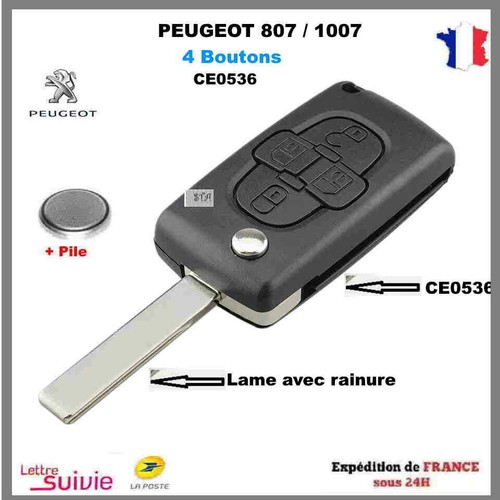 Coque cle plip boitier peugeot - boitier,
