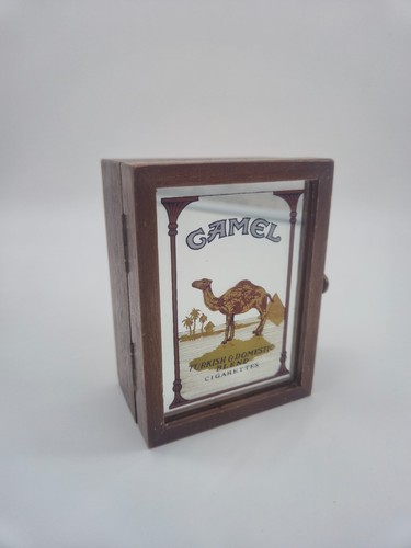 Vintage wooden camel cigarette - vintage,