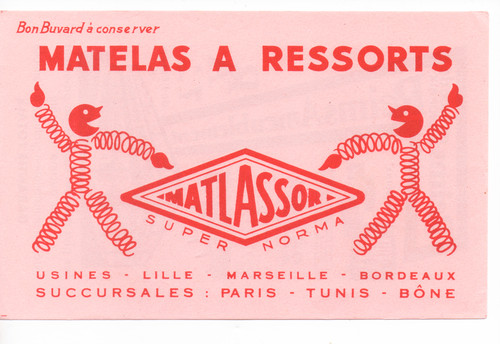 Buvard vintage matelas - , à