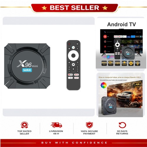 Boîtier android x96 - android, 4k