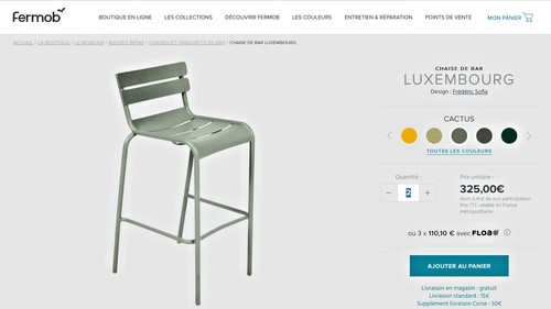 Fermob chaises de bar - chaises,