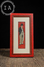 Vintage Charlie Chaplin Framed Pencil Box Lid