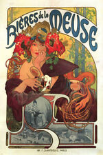 VINTAGE 1900's FRENCH POSTER advertisement bieres de la meuse 20x30