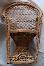 Emmanuelle Style Small Wicker/Rattan Armchair for Porcelain Doll