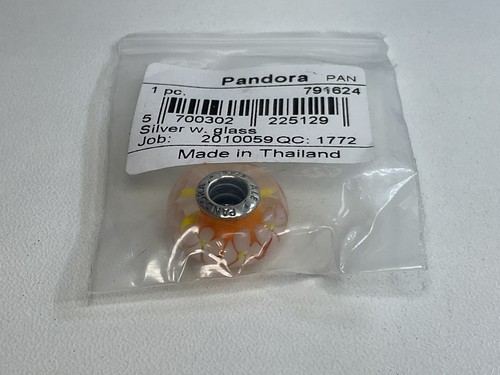 Pandora murano glass - murano, orange