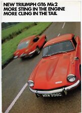 Triumph GT6 Mk2 1968-1969 UK Market Sales Brochure