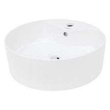 Évier céramique vasque rond a poser moderne lave-mains salle de bain 460x155 mm