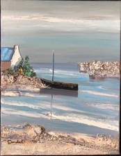 Gondret lucien , barque devant