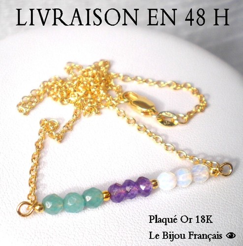 18k plaqué aigue - or, marine