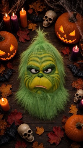 Masque déguisement grinch - masque,