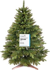 Sapin De Noël Artificiel Premium 90 cm Réalisme Exceptionnel Support Bois Sac