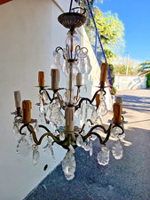 ancien lustre à pampilles à