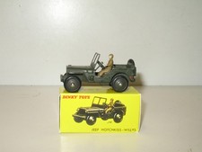 DINKY TOYS Jeep Military Fixed Windshield, Pilot, Hookless, Version 2C