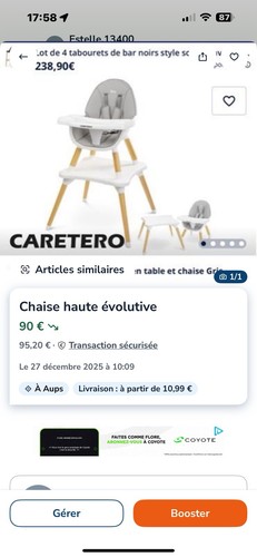 Chaise haute bébé - chaise,
