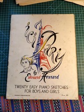 Ici Paris By Edouard Henrard Vintage 1955 20 Easy Piano Sketches Book