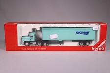 LE1767 PROMOTEX HERPA 6124 HO 1/87 Mack Semi Trailer Truck Mowat Express