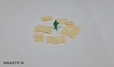 ho lot 20 Palettes 1/87 rectangles quai entrepôt maquette modélismes miniature