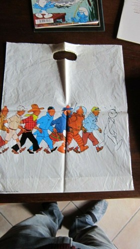 Sac plastique tintin - plastique,