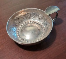 Antique Tastevin Sommelier Wine Tasting Cup Sheffield England Silverplate