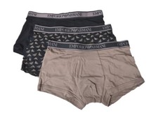 Boxer homme EMPORIO ARMANI, lot de 3 pièces, élastique apparent, coton élastiqué
