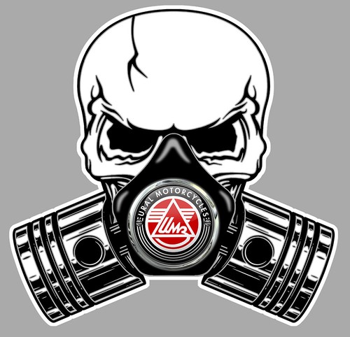Ural pistons skull sticker - ural,