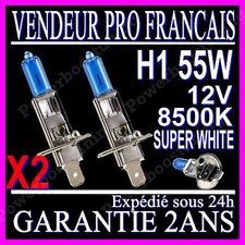 2 AMPOULE H1 55W 8500K 12V PAIRE LAMPE HALOGENE FEU PHARE XENON GAZ SUPER WHITE