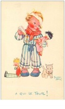 ILLUSTRATORS.n°26152.BEATRICE MALLET.A QUI E TOUR.ENFANT SOIGNEUR DE JOUETS