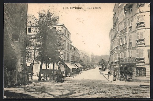 Cpa bayonne rue thiers - rue,