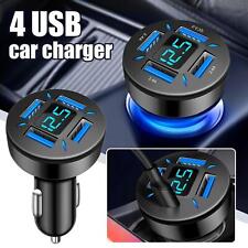 [Adaptateur de chargeur de voiture  4 ports USB avec affichage LED, charge rap