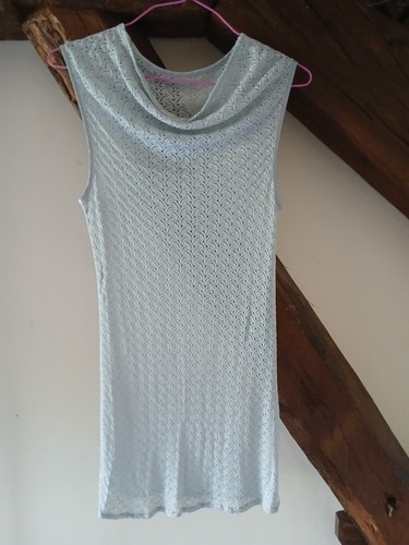 Robe crochet couleur argent
