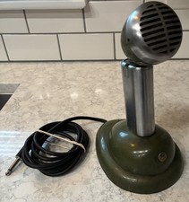 Vintage Shure 520SL Green Bullet Controlled Magnetic Microphone W/S36 Stand