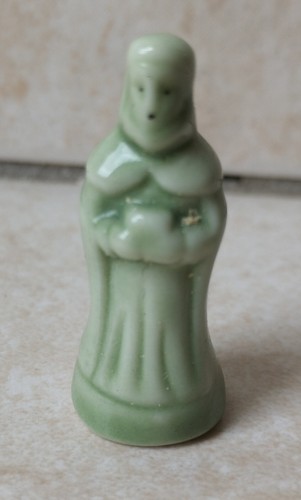 Fève unie vert personnage - fève,