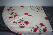 Nappe ronde décor coquelicots