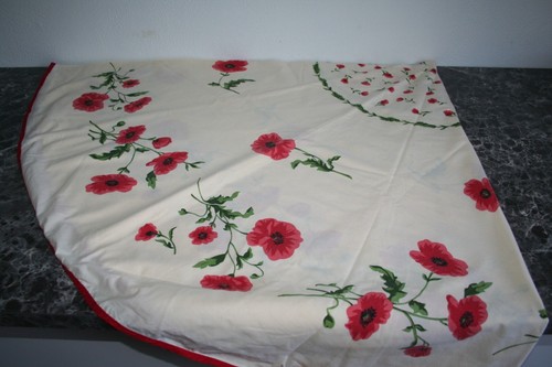 Nappe ronde décor - , coquelicots